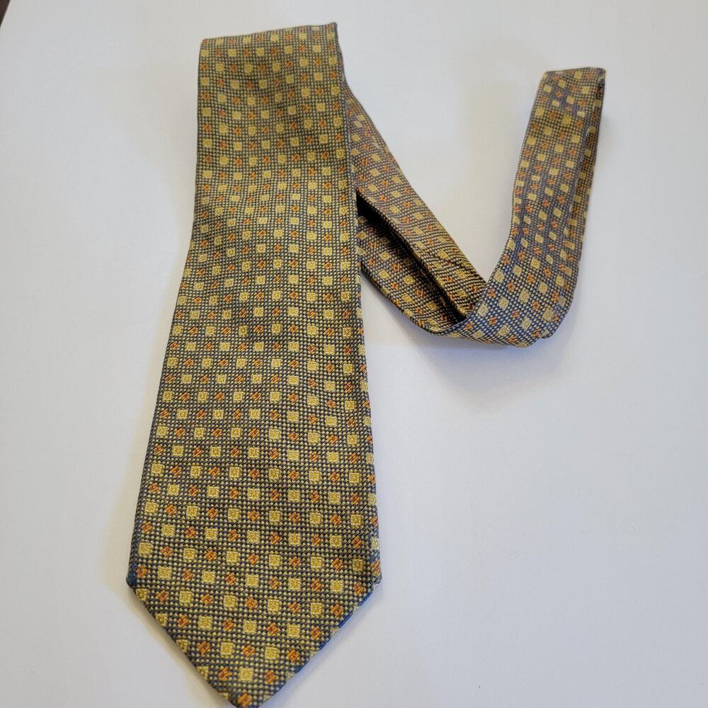 Robert Talbott Neck Tie Mens Blue Silk Best Of Class Gorsuch USA Geometric